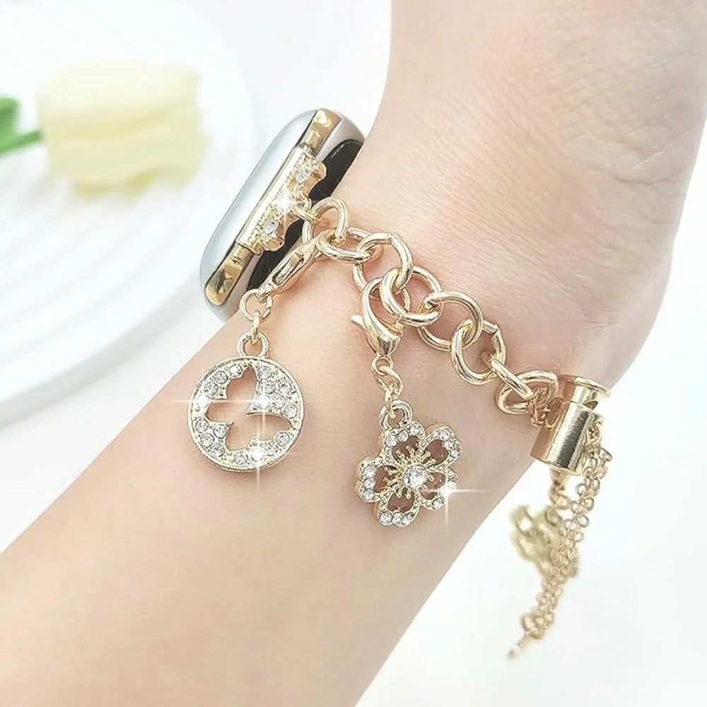 NEW Gold Apple Watch Band with Charms